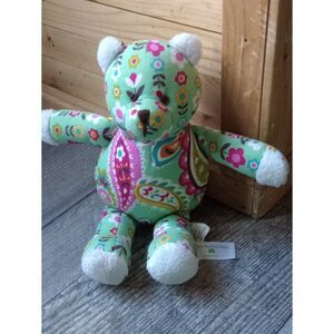 Vera Bradley Baby Tutti Frutti Bear Green Paisley Plush Bear
